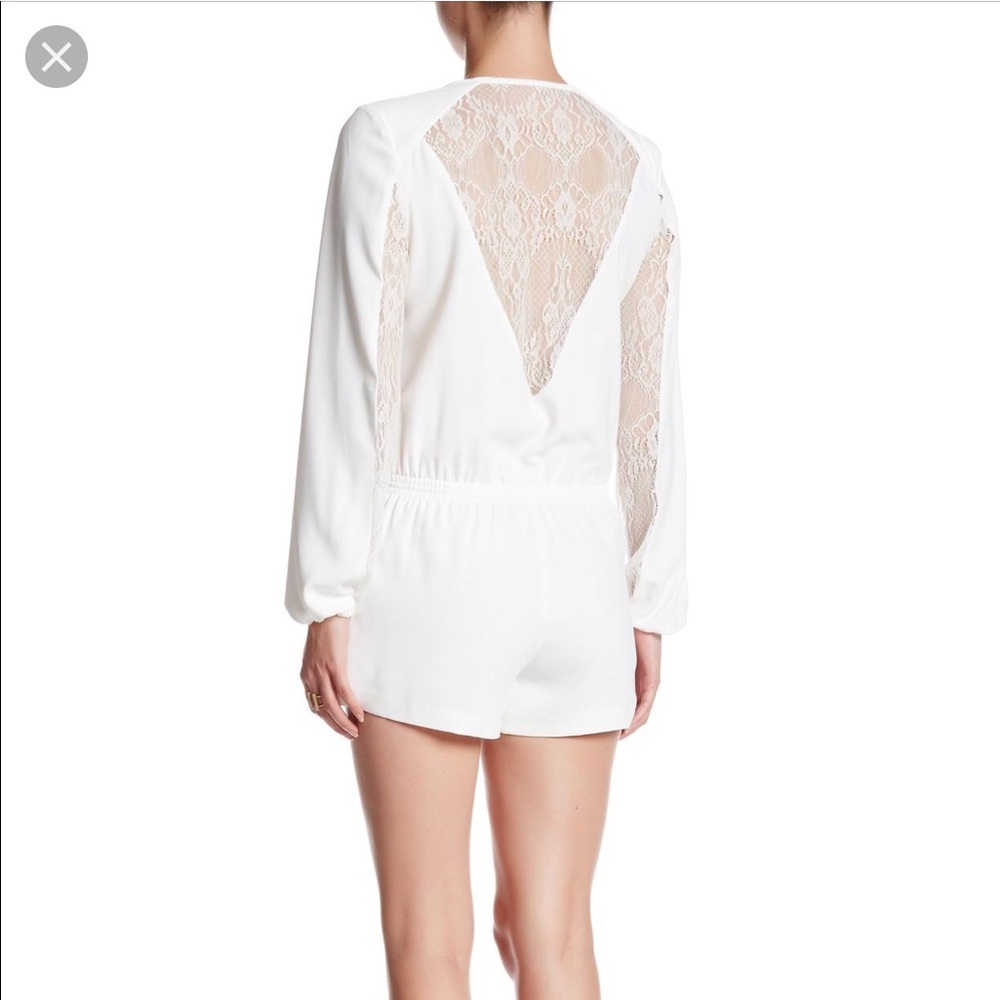 NWT Parker white Ross long sleeve lace romper